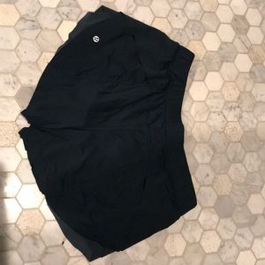 Lululemon dark green athletic shorts
